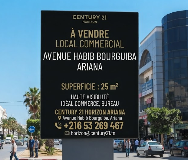 À VENDRE – Local commercial à Ariana